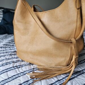Margot Tan Leather Shoulder Bag